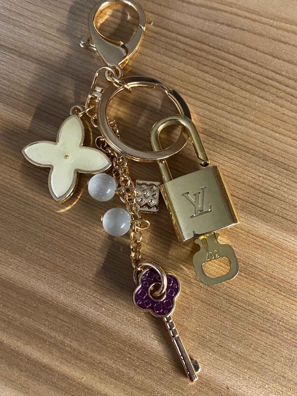 Authentic Louis Vuitton Padlock & Key Set #307 + Free Gift Charm